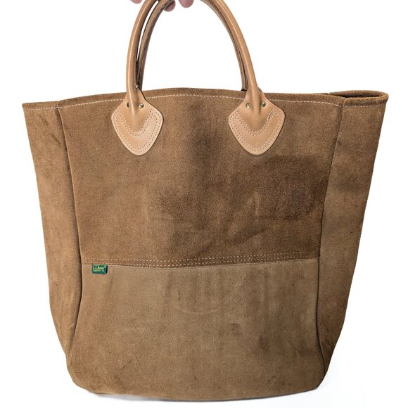 L.L. Bean Vintage Brown Suede Boat and Leather Tote - Picture 16 of 16
